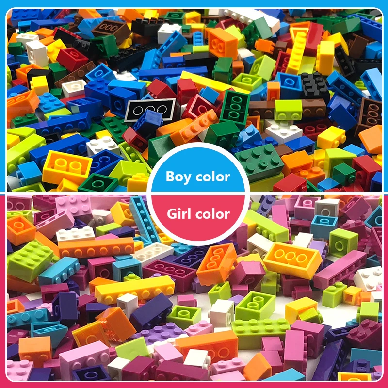 250-1500pcs Building Block Bulk City Creative Classic DIY Building block Assembly Model Children\'s Gift Educational Toys