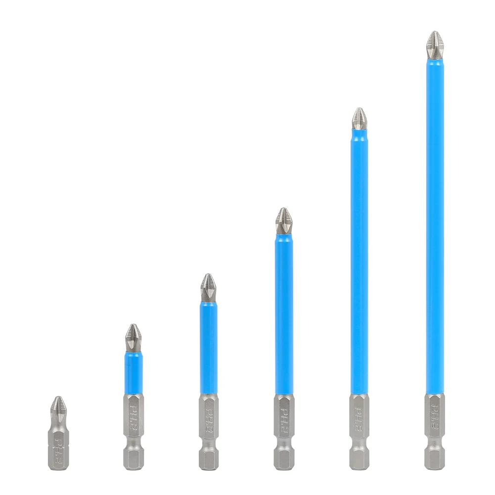 1 pc 1/4" Hex Shank Fits Magnetic PH2 Long Reach Electric ARC Screwdriver Bits Exactness Single Phillips Cross Head Tool