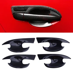 ABS Carbon Fiber Style Black Exterior Outer Door Handle Bowl Cover Trim Fit for Mazda3 Mazda6 2013 2014 2015 2016 2017 2018