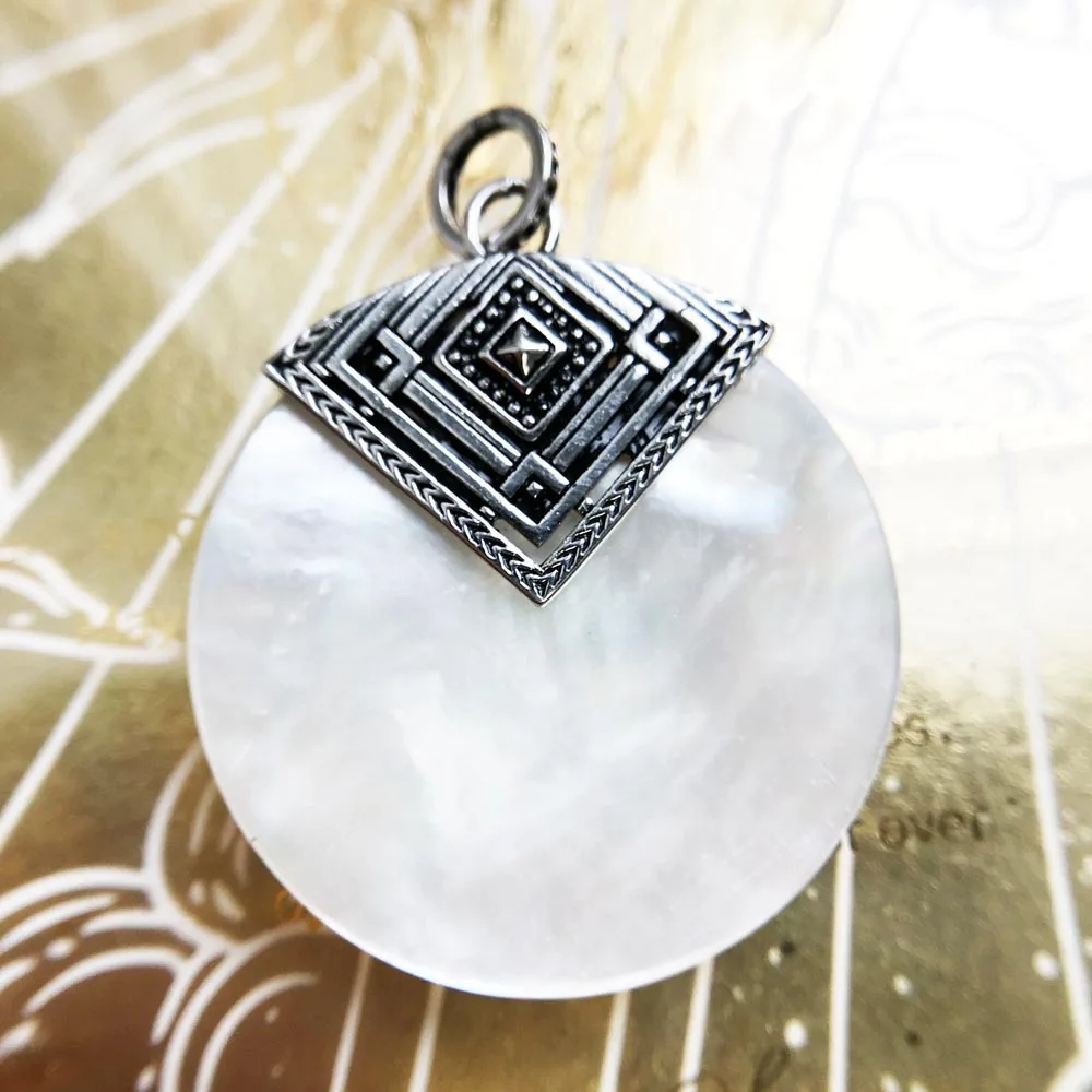 Anhänger Afrika Disc Perlmutt, 2019 Winter Neue 925 Sterling Silber Glam Schmuck Europa Stil Bijoux Geschenk Für Seele Frau – Detail 8