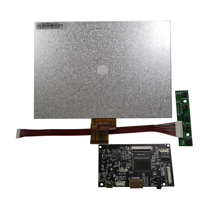 Kit de módulo de exibição de 8 polegadas com solução de fonte de alimentação embutida