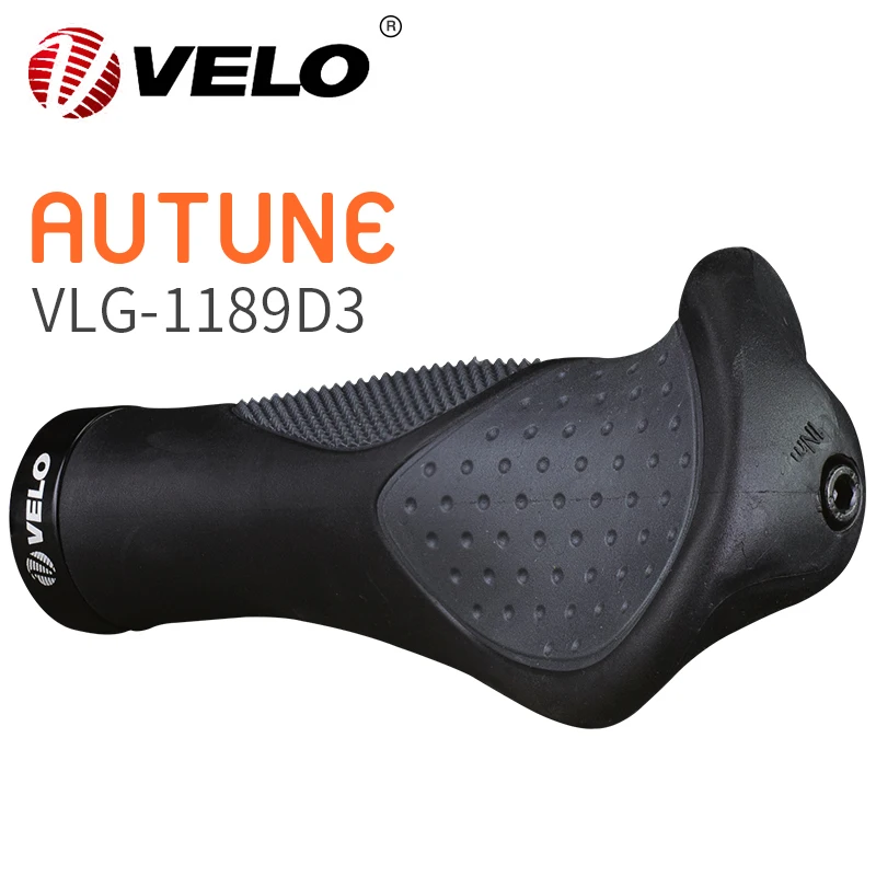 Velo Grips VELO Attune 138mm MTB Mountain Bike Bicycle Handlebar Covers w/ Bar End Ergonomic Lock-On Shock Absorbing Non-slip