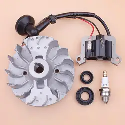 Flywheel Ignition Coil For 40-5 43cc 52cc Spark Plug Oil Seal Grass Trimmer Brush Cutter Engine
