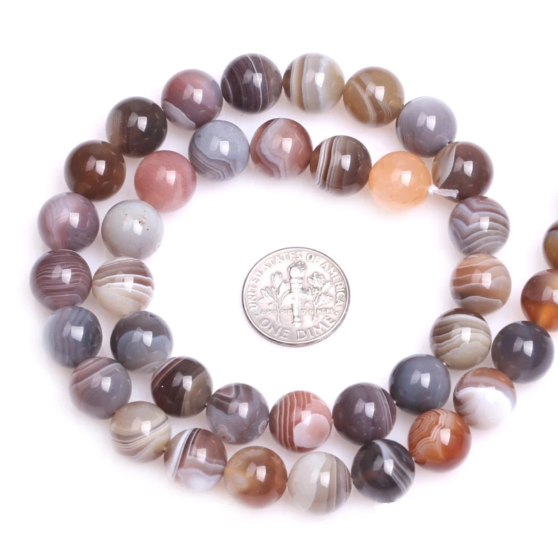 Natural Stone Botswana Sardonyx Agates Round Loose Beads 6 8 10 12 14MM 15\