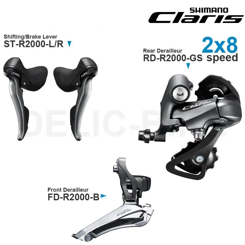 SHIMANO CLARIS R2000 2x8 Speed Groupset Shifter and Rear/Front Derailleur for road bicycle Original Parts