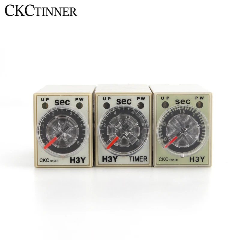 Power-on Delay Timer H3Y-4 220VAC Time Relay 3S 5S 10S 30S 60S 5M 10M 30M 60M  14Pin Small Adjustable with base Socket PYF14A