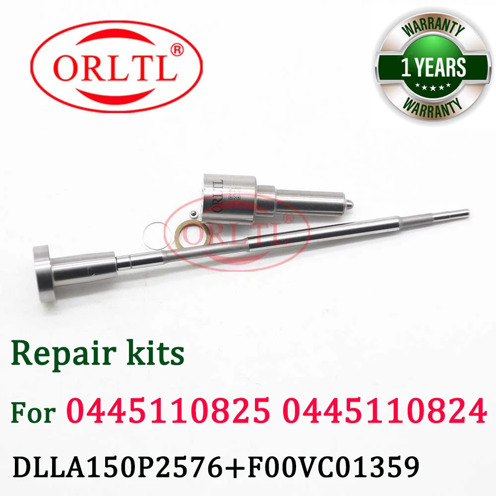 

ORLTL Common Rail Injector Repair Kits DLLA150P2576(0433172576) For Valve F00VC01359 Overhaul Injector 0445110824 0445110825