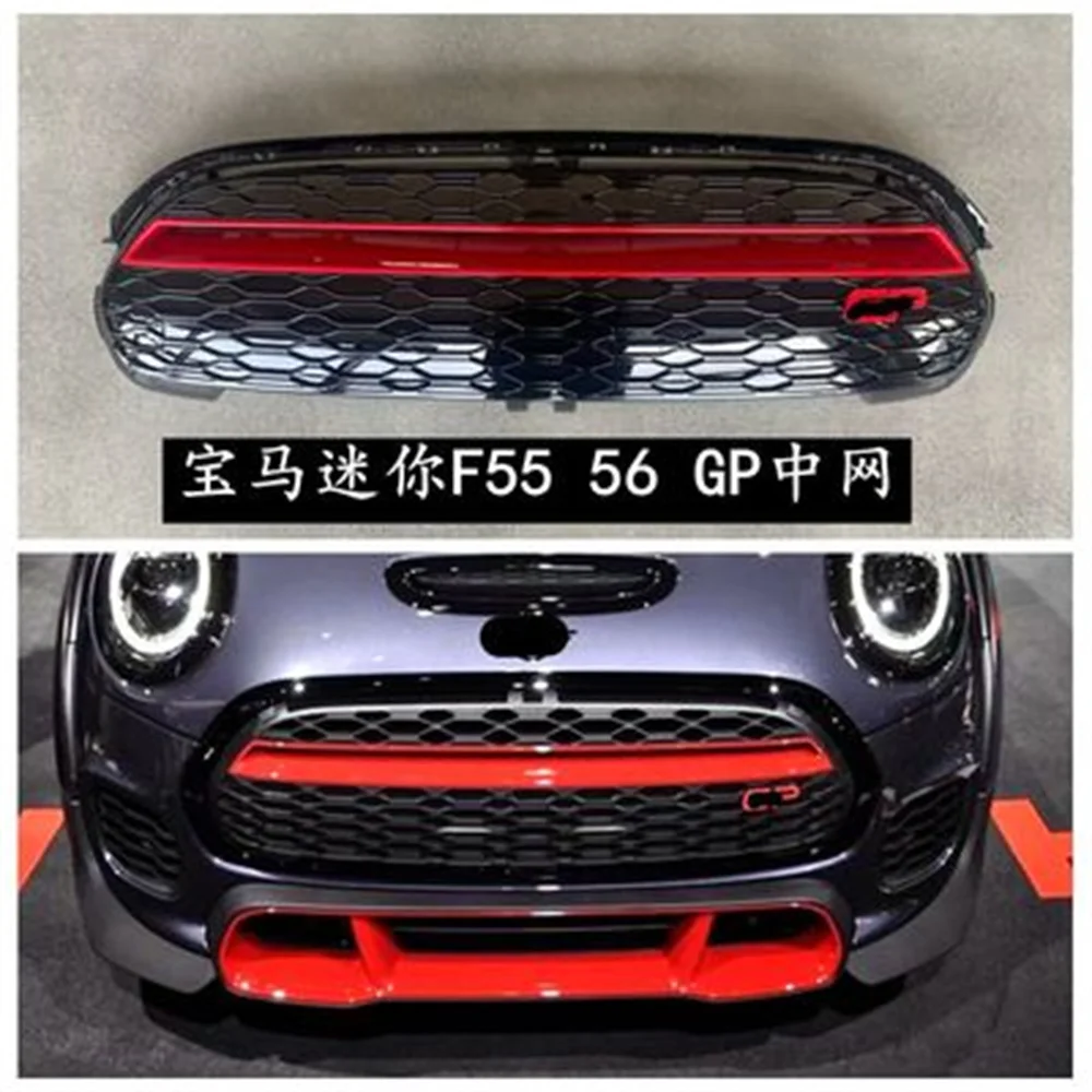 Front Grille Grill For BWM Mini Cooper Cabrio F55 F56 F57 2014-2021 JCW Replacement Body Kit Upper Bumper Engine Hood Mesh Grid