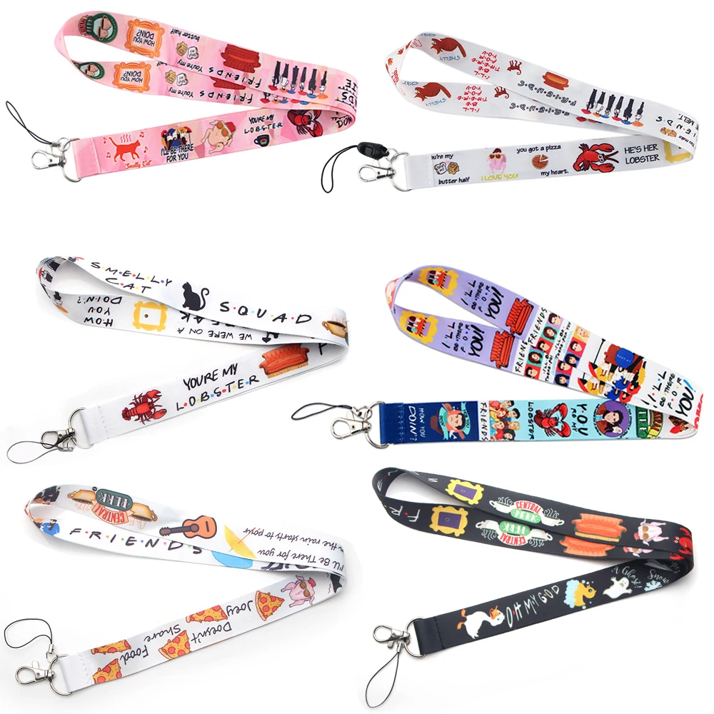 LX404 TV Friends Lanyard For Keys Mobile Phone Hang Rope Key Cord USB ID Card Badge Holder Keychain DIY Wrist Straps Best Gifts