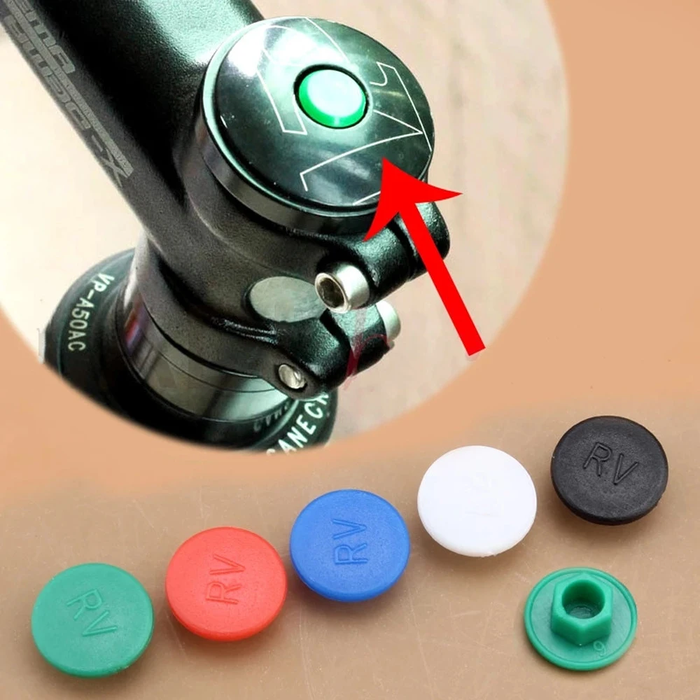 M5 Screw Mountain Bike Head Heighten Device Dust-Proof Screw Caps Hexagon Screws Cap Bike Headset Stem Hexagon Bolt Cover