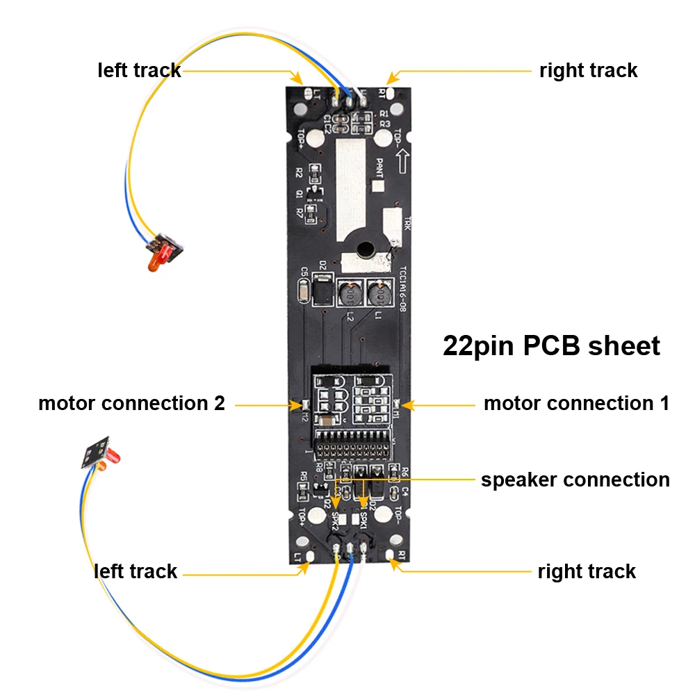 

Хо 1:87 IC печатная плата PCB плата поезд Игрушка аксессуары совместимая головка поезда Обновление версии с светильник и звук 1 шт