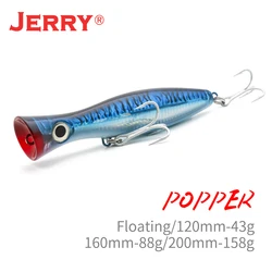 Jerry Deep Sea Popper Fishing Lure Topwater Surface Lures Tuna Dolphin Wahoo Marlin Artificial baits big game long casting Bait
