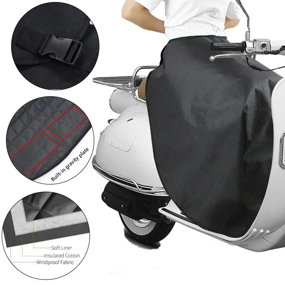 Winter Motorcycle Seat Cover Windproof Warm Apron For Outdoor Electric Vehicles Waterproof Cold-Resistant Chest Leg Cover