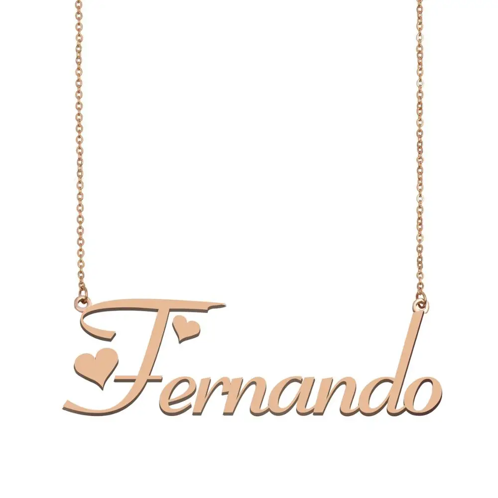 

Fernando Name Necklace Custom Nameplate Pendant for Women Girls Best Friends Birthday Wedding Christmas Mother Days Gift