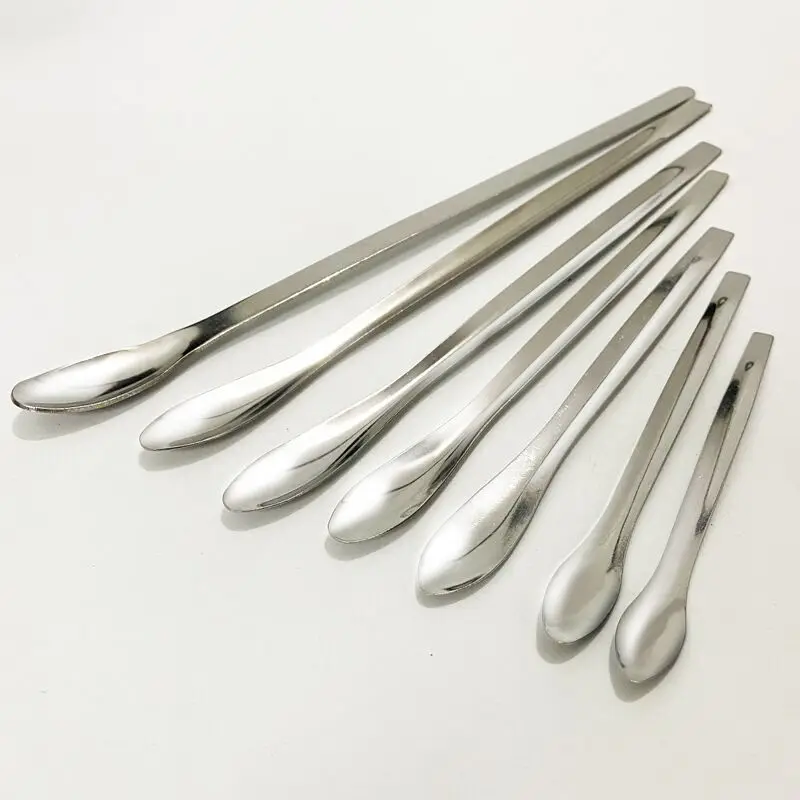 Stainless Steel Drug Spoon Use For Chemistry/Medical/Dental Experiment Medicines in Lab Reagents Spatula Weigh Spoon 10/PK