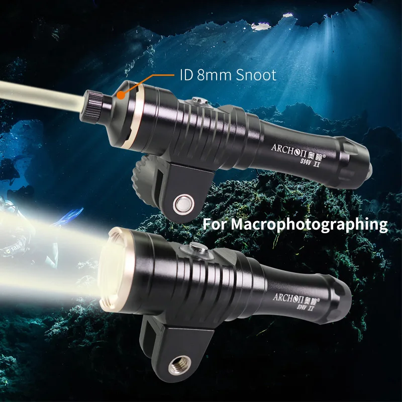 S14V II 5500K 1200lumen HD video diving light warm white dive photoraphy light Underwater 100m diving fill light diving flashing