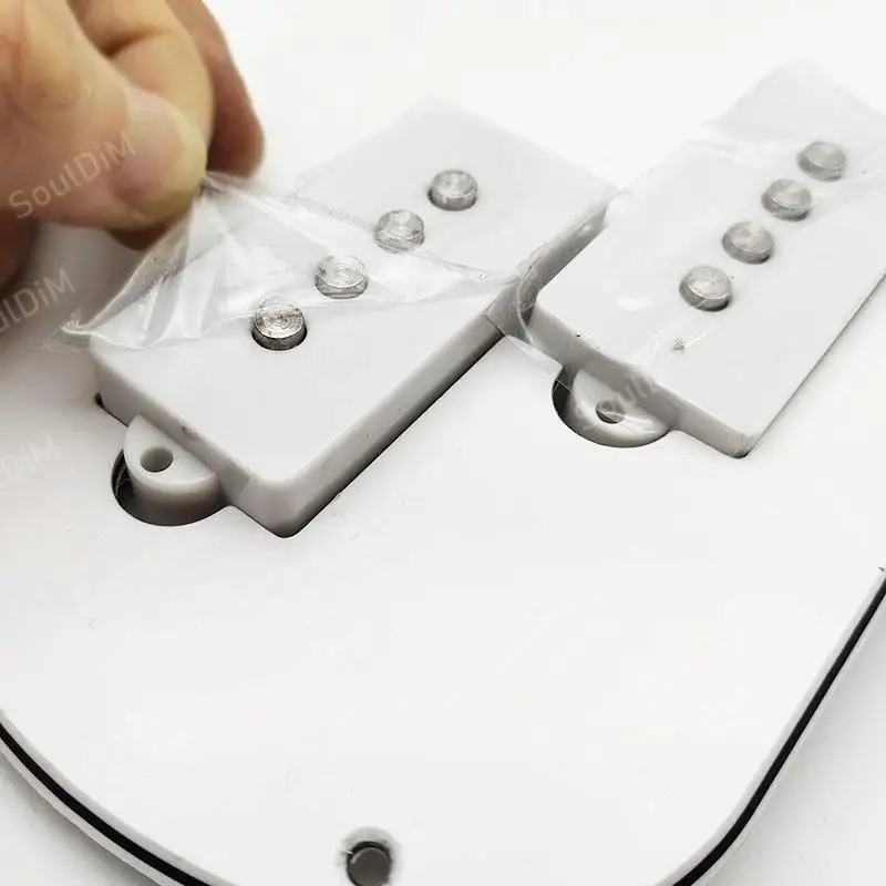 Black White P Bass Prewired Loaded Pickguard Pickup for Precision Bass Guitar 3 Ply PB Pickups  Electric Guitar Parts