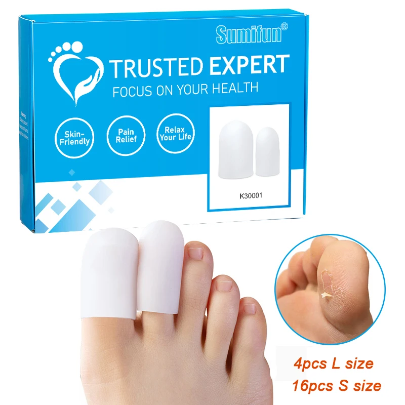 

20pcs/set Adjustable Gel Foot Toe Tube Cover Thumb Sleeve Protector Foot Corns Blisters Bunion Toe Separator Foot Toe Care Tool