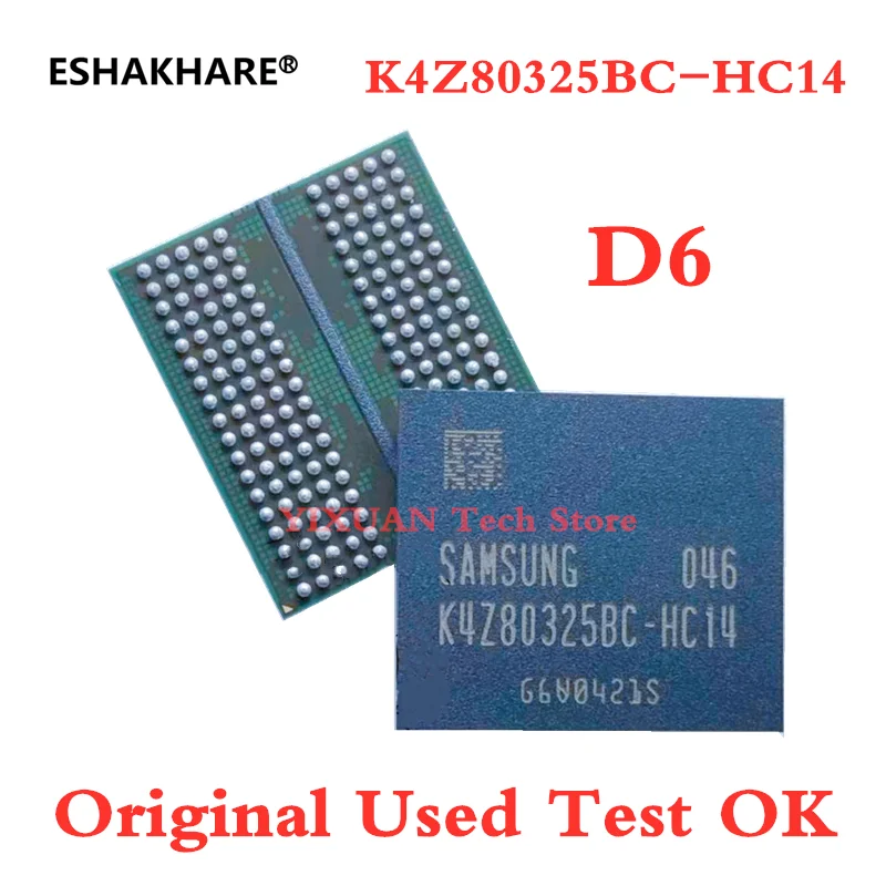 

Оригинальная б/у Тесты ок DDR6 K4Z80325BC-HC14 K4Z80325BC-HC16 K4Z80325BC HC14 K4Z80325BC HC16 D9WCW D9WCR BGA Чипсет 100% Тесты