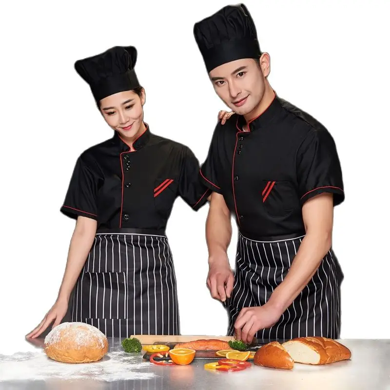 Chef Jackets Long Sleeves Restaurant Uniform Hotal Uniform Canteen Work Clothes Custom