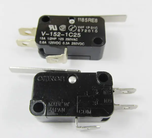 1pc BLACK  Miniature Basic Micro Switch V-152-1C25 SPDT Thermosetting Case 28x16mm