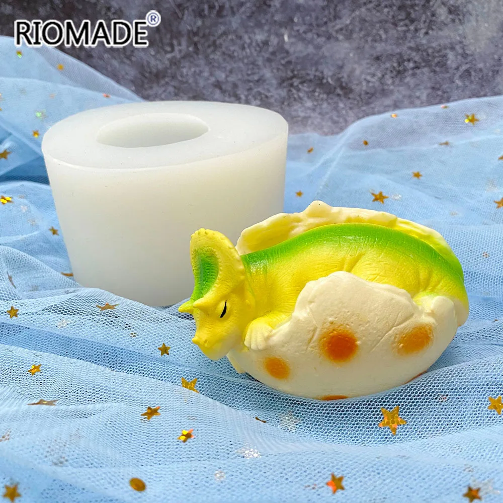 3D Baby Dinosaur Silicone Mold Cute Tyrannosaurus Triceratops Styles Ice Cube Drink Chocolate Sugar Fondant Cake Decorating Tool