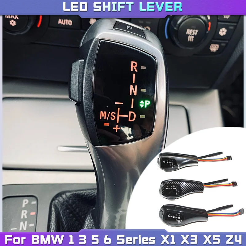 LED Gear Shift Knob Shifter Lever For BMW 1 3 5 6 Series E90 E60 E46 2D 4D E39 E53 E92 E87 E93 E83 X3 E89 Automatic Accessories