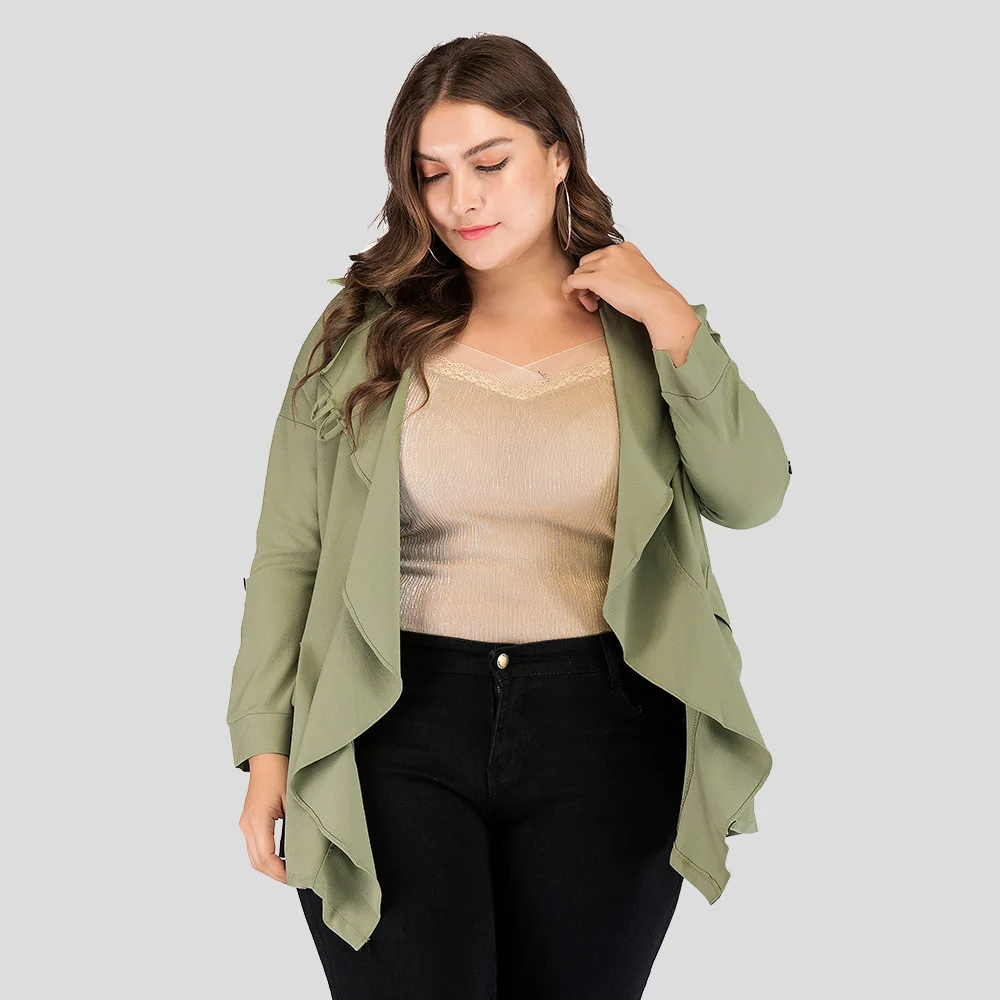Roken Evan Spring 2022 Plus-size Women's Trench Coat Loose Casual Women's Coat European Fashion