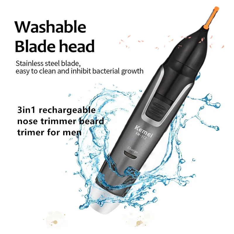 3in1 rechargeable nose trimmer beard trimer for men ear cleaning eyebrow nose hair trimmer for nose and ear shaver hair removal