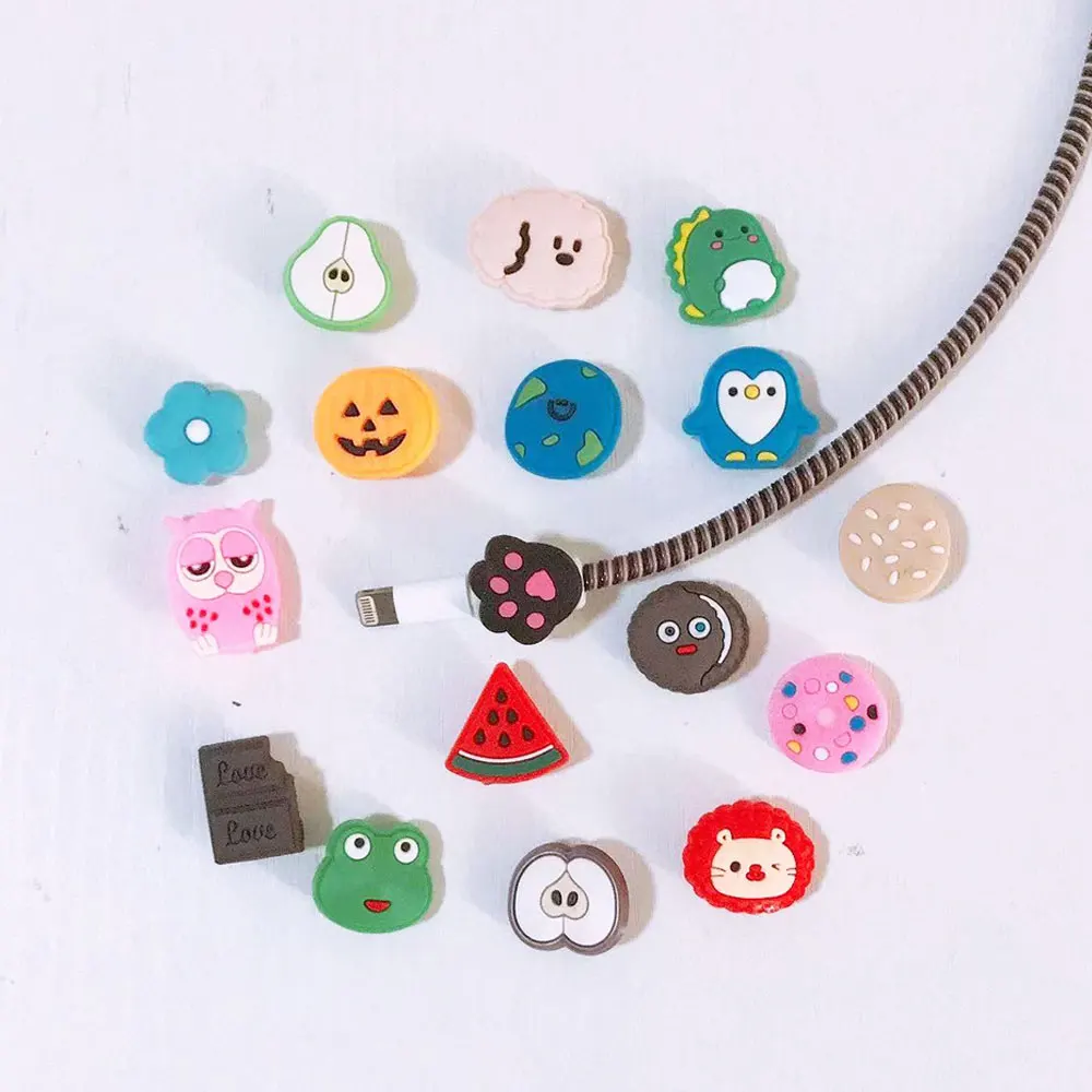 Nette Cartoon USB Kabel Protector Für iphone 5 6 7 8 X Sleeve Kabel Schutz Kabel Wickler Für Ladekabel veranstalter