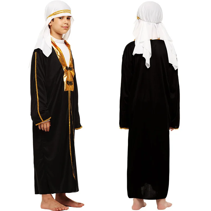 Children party Halloween aladdin costumes aladdin lamp genius dress adam prince fantasy Arab dress dress boy carnival dress