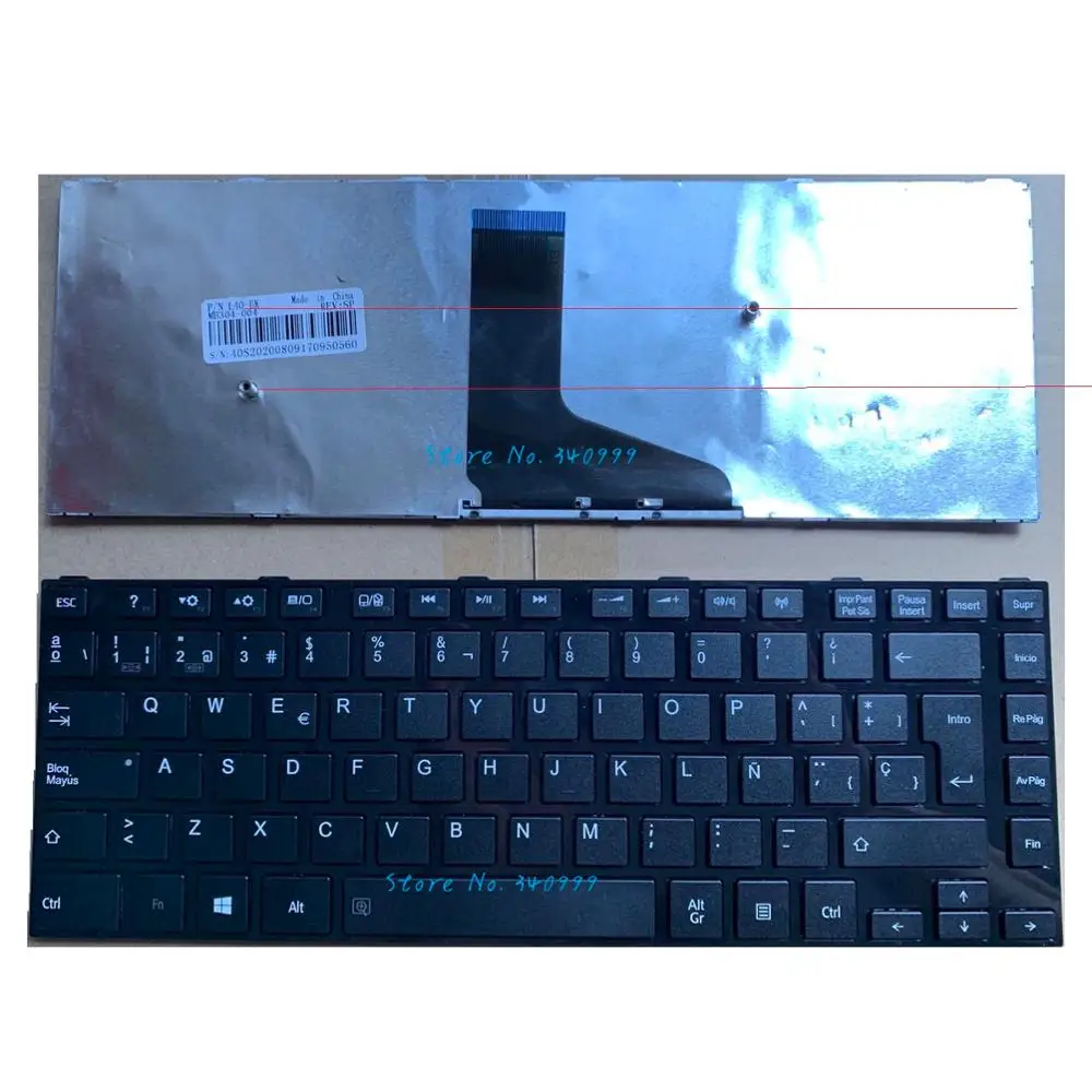 Nowa klawiatura do laptopa Toshiba Satellite C40 C40D-A C45-A C45D-A czarna wersja hiszpańska El teclado
