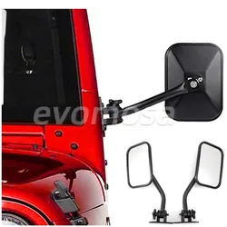Door Off Mirror for Jeep Wrangler Rectangular Mirrors for 1997~2006 2007~2017 For Jeep Wrangler TJ Mirrors For Jeep Black