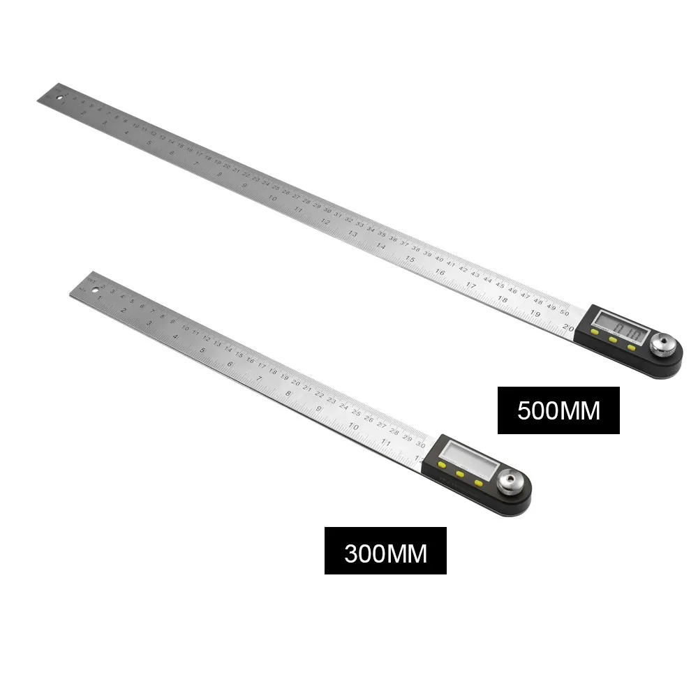 2-in-1 Stainless Steel Electronic Digital Display Protractor Angle Finder Ruler