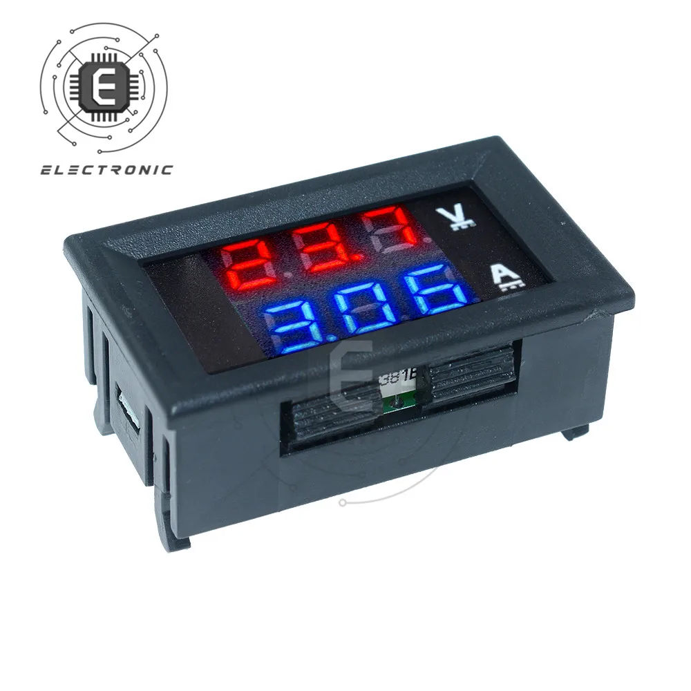 Mini Digital Voltmeter Ammeter DC0-100V 10A 50A 100A Voltage Current Meter Tester Volt Regulator 0.56\