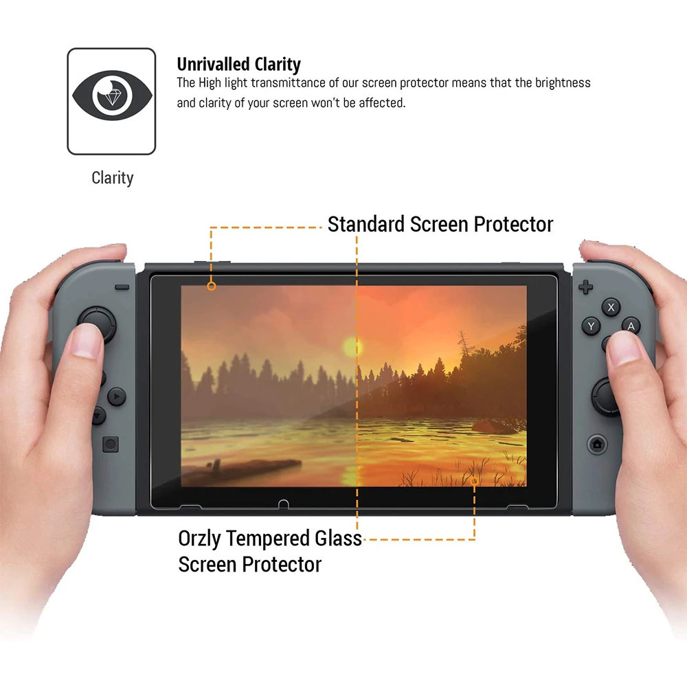 Para nintendo switch pacote de alta qualidade de vidro de claridade de cristal ultra-claro para nintend switch protetor de tela de vidro temperado