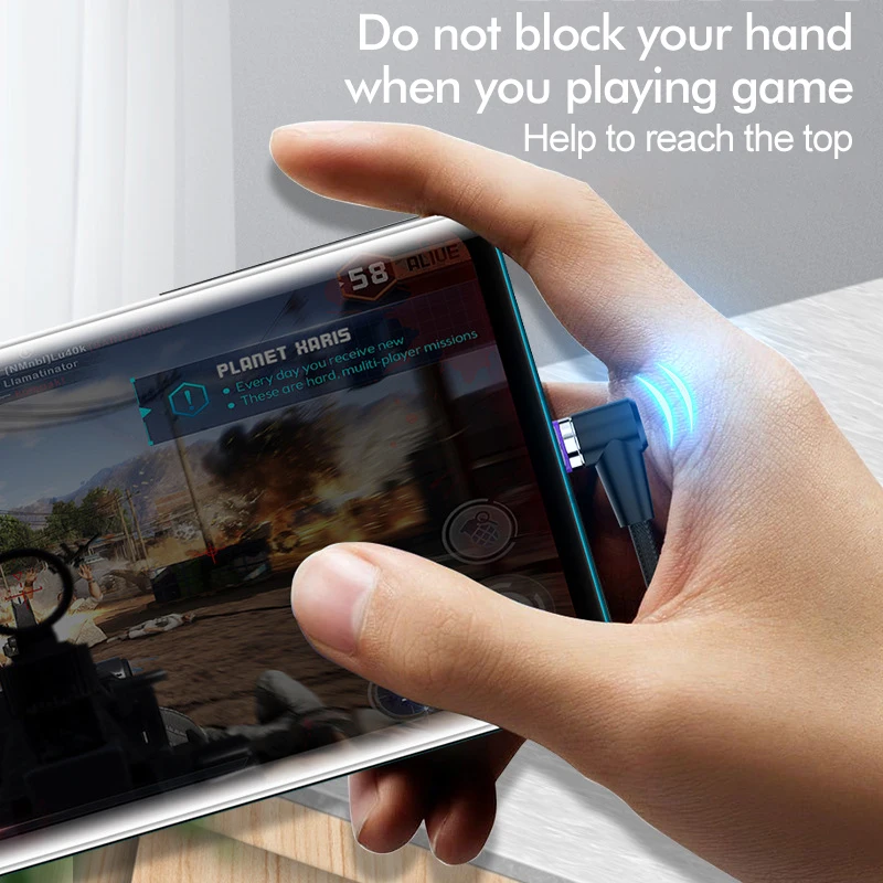 5A Superfast Charging Magnetic USB Cable Type C Micro USB Charging Data Cable Quick Charger Support Data Transmit 90 Degree Cabo