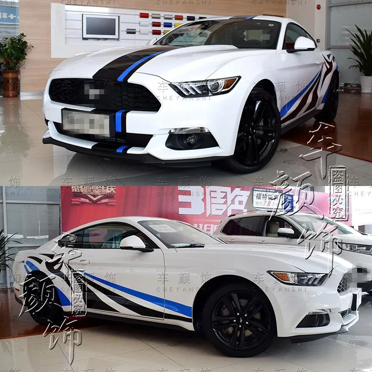 

Car stickers FOR Ford Mustang Appearance Customized Sports Fashion Applique Modified Mustang Flower Paper