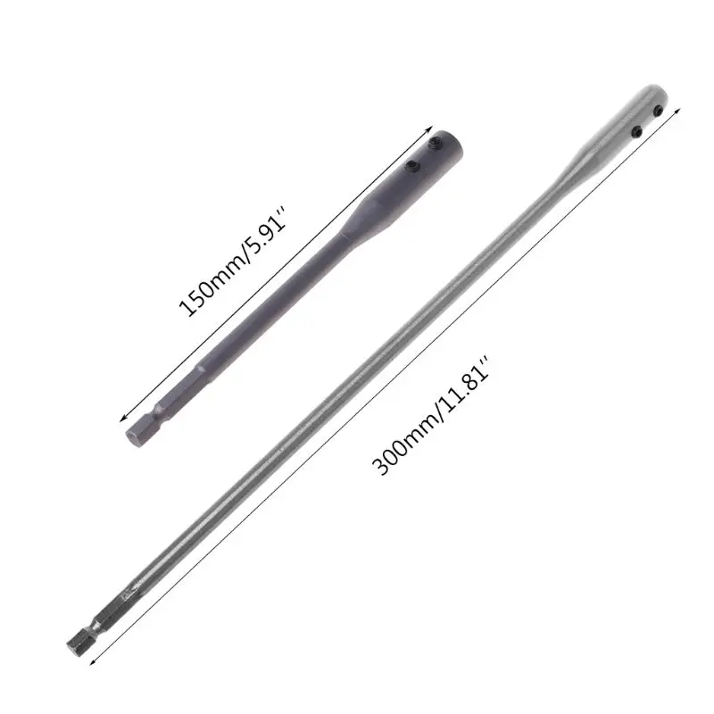 1 Set Drill Extension Connect Rod 150/300mm Fit For Flat Drill Bit Deep Hole Shaft Hex Extention Holder Connect Rod Tool