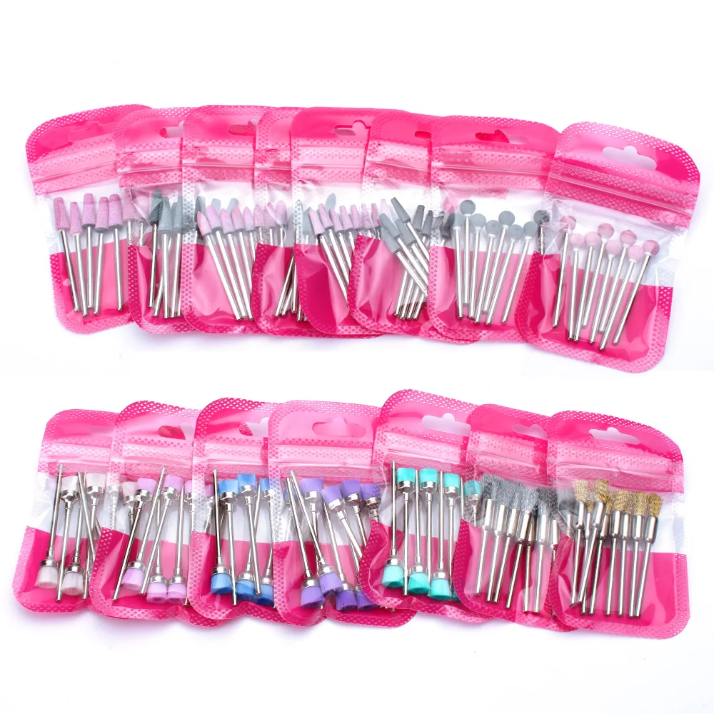 8 Stuks Keramische Nail Boor Frezen Voor Elektrische Manicure Polijsten Bits Schoon Cuticle Manicure Gereedschap Nail Accessoires