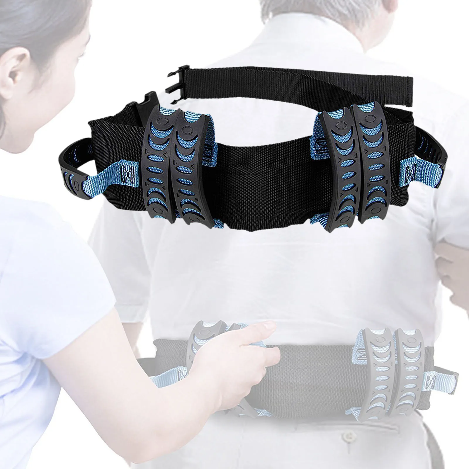 Safety Transfer Gait Belt Quick Release Buckle for Patient Care Elderly Blue Walking Nursing Assist Straps Safety Gait Handles