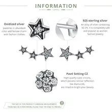 Sterling Silver Star CZ Earrings Women #3