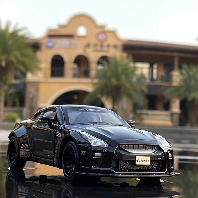 1:32 nissan skyline ares gtr r34 r35 liga modelo de carro esportivo diecasts metal brinquedo de corrida modelo de carro coleção de simulação