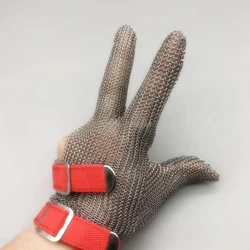 GU300 Stainless Steel Safety Gloves 3 Fingers Metal Glove A625 for Eastman KM Cutting machine spare parts