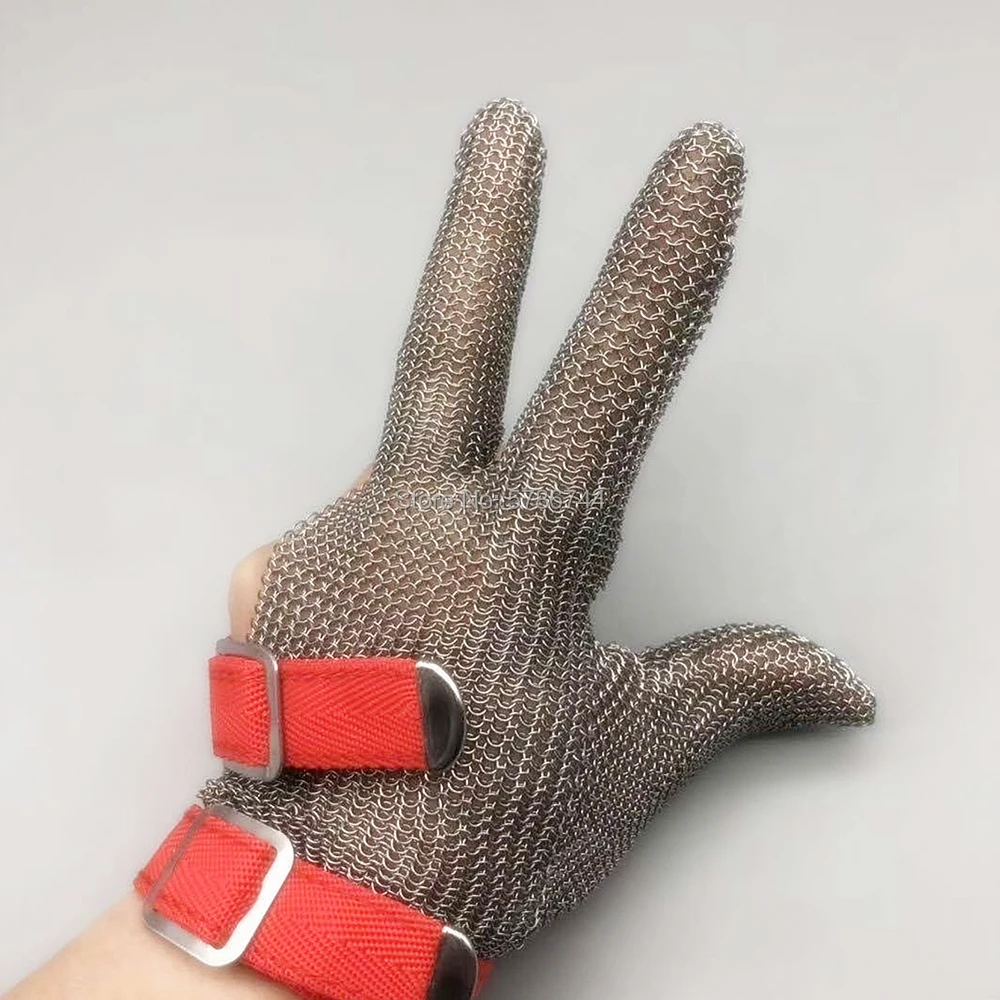 GU300 Stainless Steel Safety Gloves 3 Fingers Metal Glove A625 for Eastman KM Cutting machine spare parts