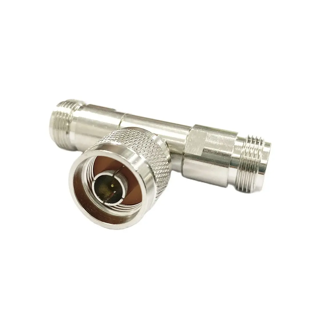 1PC N Type Male Plug to Double N Female Jack RF Coax Adapter Convertor 3-Way T-type Splitter Long Version New Wholesale