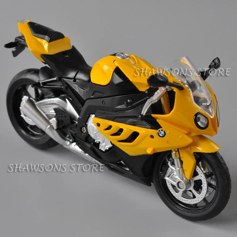 1:12 Scale Diecast Motorcycle Model Toys BMW S1000RR Sport Bike Miniature Replica Collectable