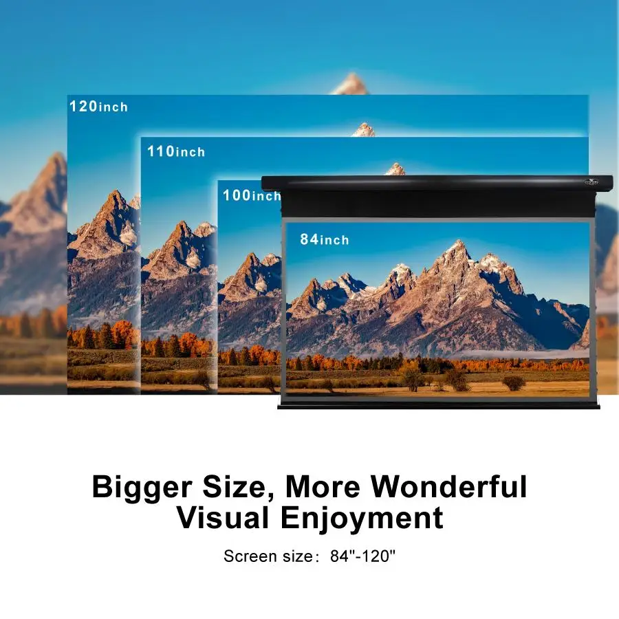 Vividstorm 100 polegada clr pro slimline motorizado apresentação de escritório projetor gatilho controle remoto sem fio drop down tela