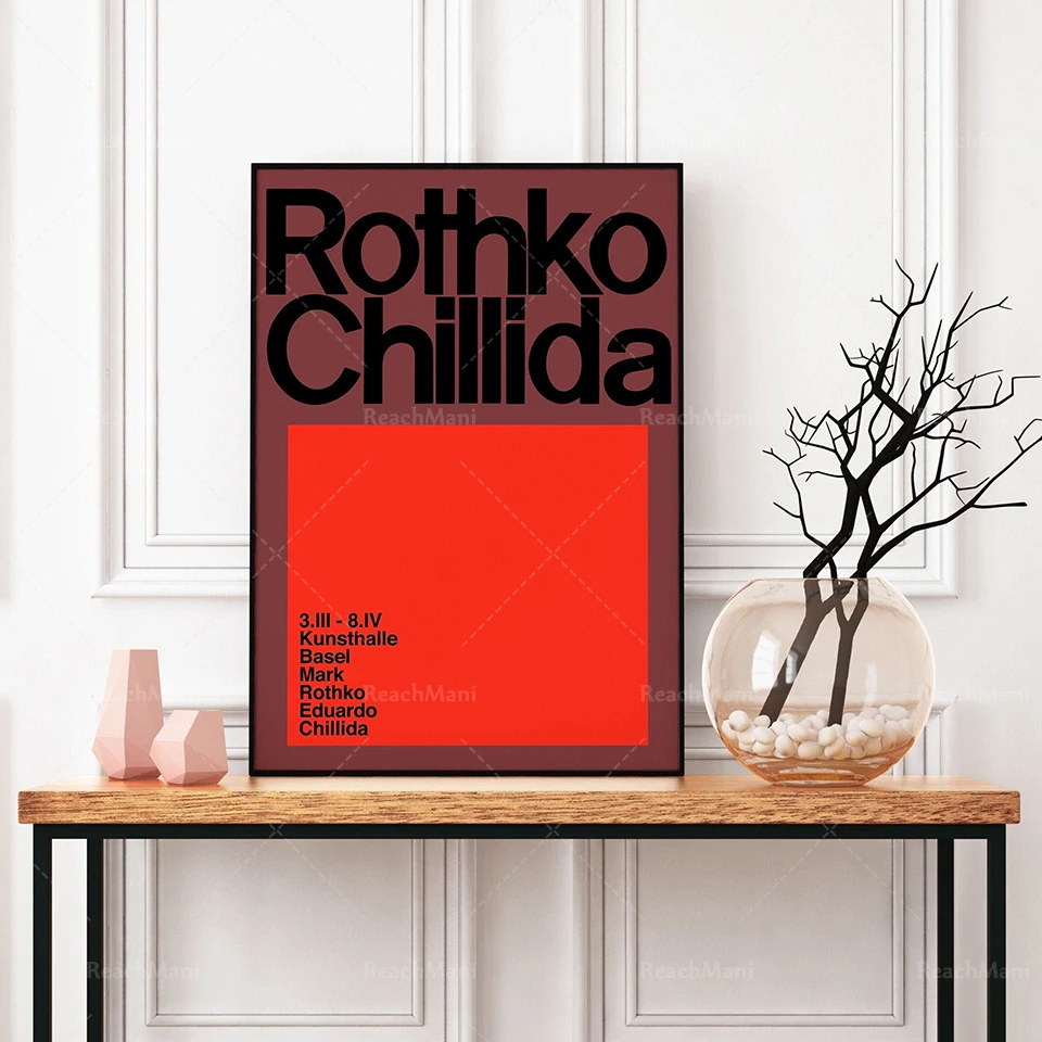 Rothko Chillida Exhibition Poster 1962 By Armin Hoffman