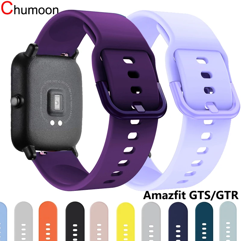 실리콘 팔찌 시계 밴드, Amazfit bip 5 GTS 2 3 4 GTS2 mini Gtr 2 4, 삼성 갤럭시 워치 6 5 4, 40mm, 44mm 스트랩, 20mm, 22mm